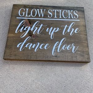 Wooden Wedding Sign - Glow Sticks